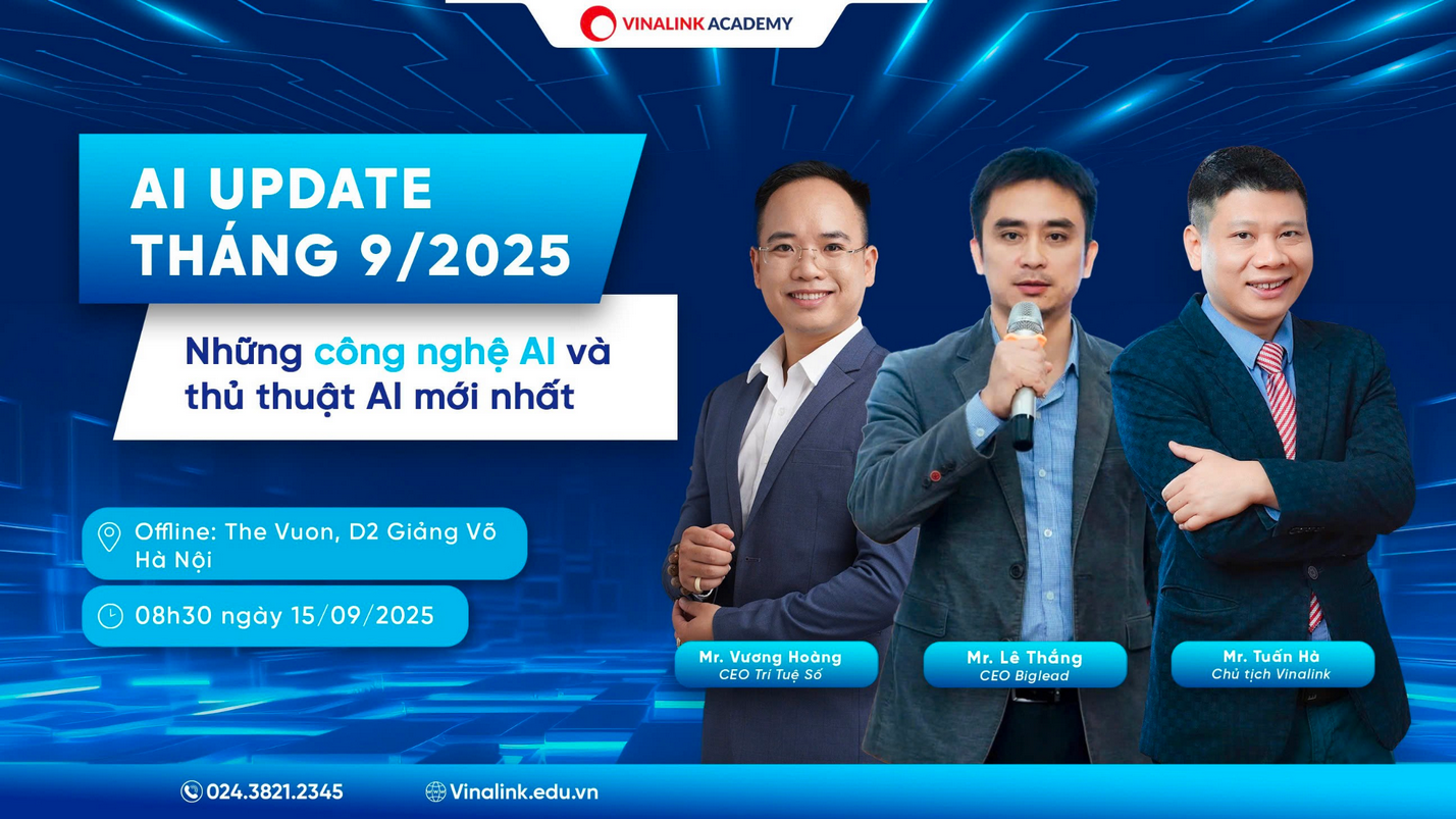 Ảnh 1: Giới thiệu về sự kiện AI UPDATE tháng 9/2025