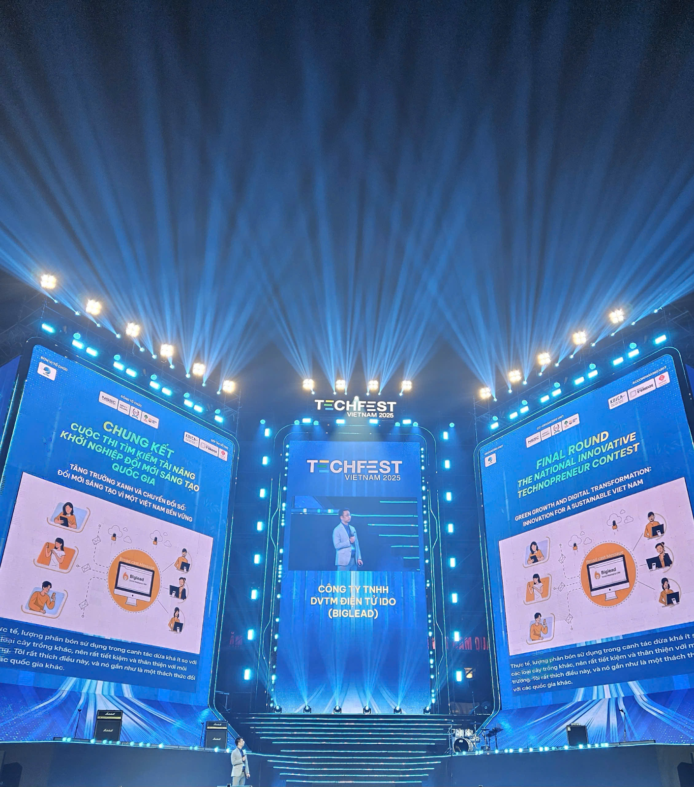 Ảnh 1: Phần thi của Biglead - IDO tại cuộc thi Cuộc thi Tìm kiếm Tài năng Khởi nghiệp Đổi mới Sáng tạo Quốc gia.