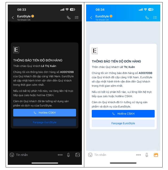 Ảnh 5: Giai đoạn 2: Sau 01 ngày – Hỏi thăm kiểm tra hàng