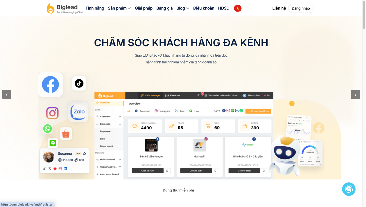 Ảnh 3: Biglead CRM và triết lý Data-Driven Automation