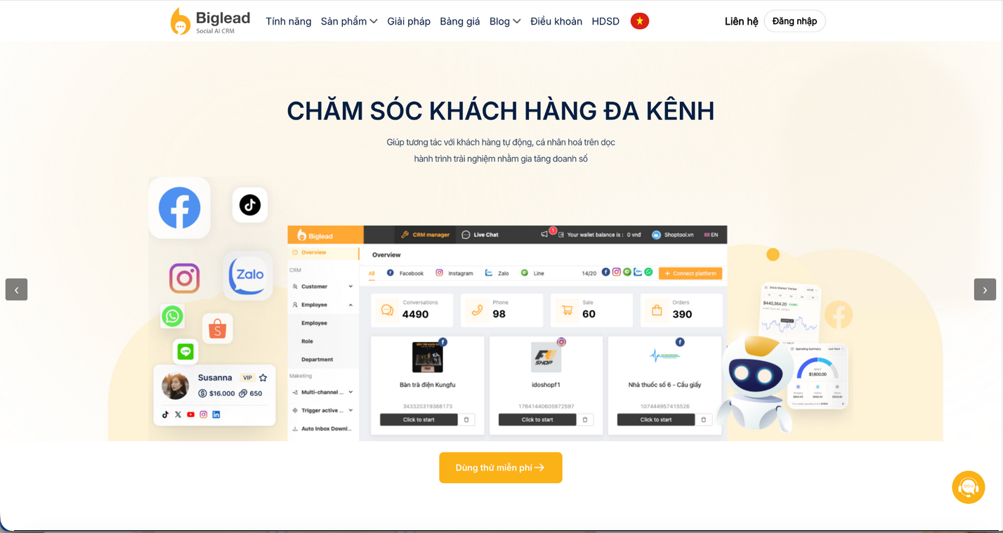 Ảnh 8: Biglead giúp doanh nghiệp giải quyết bài toán chăm sóc khách hàng như thế nào?