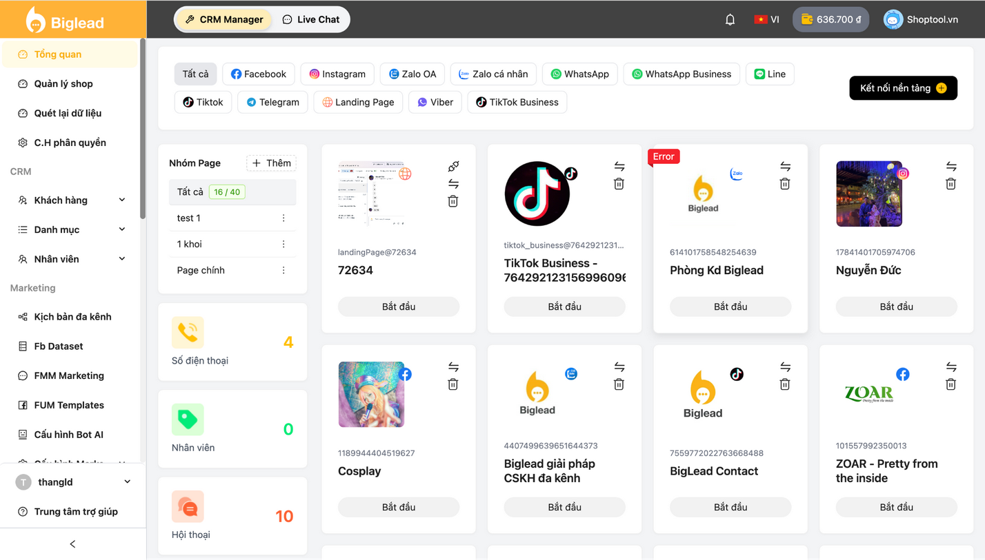 Ảnh 11: Biglead CRM hỗ trợ Social CRM như thế nào?