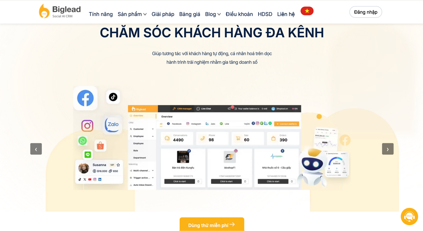 Ảnh 2: Biglead Chat Đa Kênh