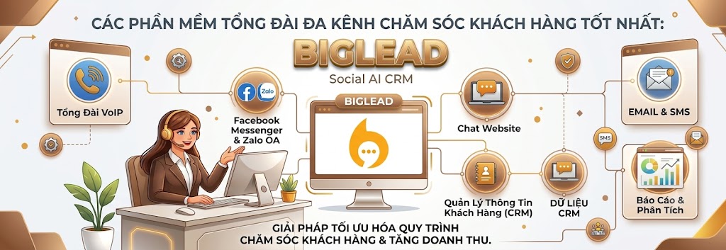 Top Phần Mềm Tổng Đài Chăm Sóc Khách Hàng Tốt Nhất 2026 – Vì Sao Biglead Được Bệnh Viện Và Trung Tâm Tiếng Anh Lựa Chọn?